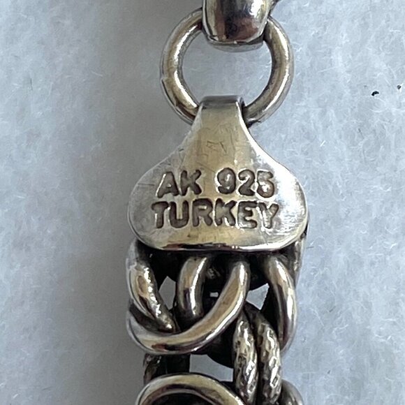 Sterling Silver 925 AK Turkey 6MM Byzantine Birdcage Link Chain Bracelet 7.5" - Picture 8 of 16
